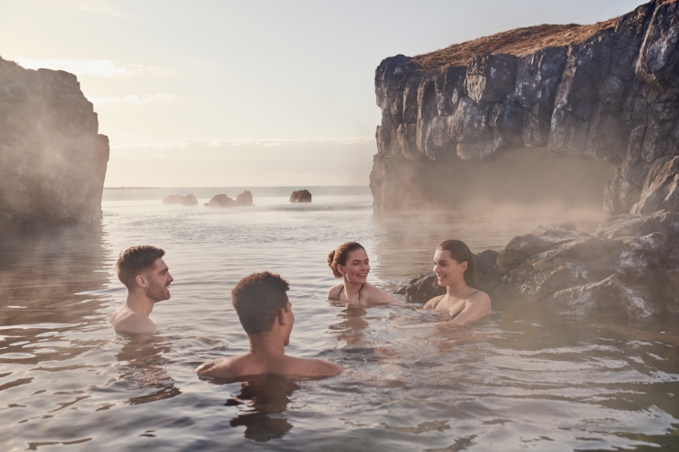 Geothermal baths in Iceland.
